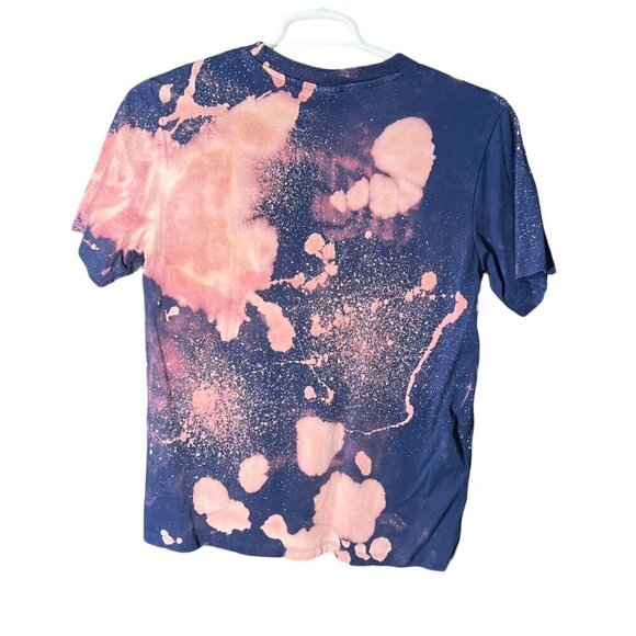 Denver Broncos Reworked Graphic T-Shirt Short Sleeve Bleach Bomb Navy Mens Sz S - Picture 2 of 6